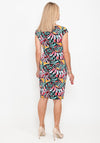 Seventy1 Leaf Print Ruched Waist Mini Dress, Multi