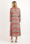 Seventy1 One Size Zig Zag Print Dress, Beige Red Multi