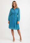 Seventy1 One Size Vibrant Print Mini Dress, Blue & Green