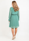 Seventy1 One Size Daisy Round Neck Midi Dress, Green Multi