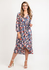 Seventy1 High Low Hem Floral Dress, Blue Multi