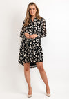 Seventy1 Buttoned Leopard Print Mini Dress, Black Multi