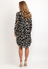 Seventy1 Buttoned Leopard Print Mini Dress, Black Multi
