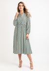 Seventy1 Arrow Print Midi Dress, Green