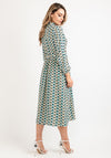 Seventy1 Arrow Print Midi Dress, Green