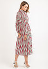 Seventy1 Arrow Print Midi Dress, Red