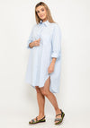 Seventy1 One Size Oversize Long Pinstripe Shirt, Blue & White