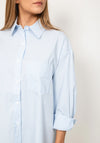 Seventy1 One Size Oversize Long Pinstripe Shirt, Blue & White