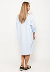 Seventy1 One Size Oversize Long Pinstripe Shirt, Blue & White