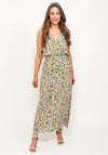 Seventy1 One Size Dainty Floral Maxi Dress, Teal Multi