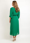 Seventy1 One Size Pleated Wrap Midi Dress, Emerald Green