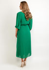 Seventy1 One Size Pleated Wrap Midi Dress, Emerald Green