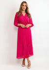 Seventy1 One Size Pleated Wrap Midi Dress, Pink