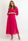 Seventy1 One Size Pleated Wrap Midi Dress, Pink