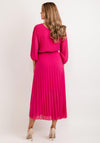 Seventy1 One Size Pleated Wrap Midi Dress, Pink