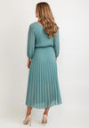 Seventy1 One Size Pleated Wrap Midi Dress, Sage Green