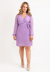 Seventy1 One Size Pleated Wrap Mini Dress, Lilac