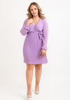 Seventy1 One Size Pleated Wrap Mini Dress, Lilac
