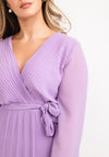 Seventy1 One Size Pleated Wrap Mini Dress, Lilac