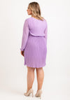 Seventy1 One Size Pleated Wrap Mini Dress, Lilac