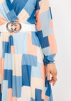 Seventy1 One Size Pastel Print Midi Dress, Blue Multi