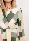 Seventy1 One Size Pastel Print Midi Dress, Green Multi