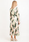 Seventy1 One Size Pastel Print Midi Dress, Green Multi