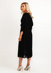 Seventy1 One Size Batwing Pleated Midi Dress, Black