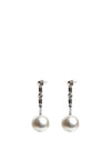 Seventy1 Large Pearl Drop Earrings, Silver