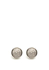 Absolute Pave Stone Stud Earring, Silver