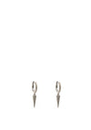Absolute Spike Huggie Earrings, Silver