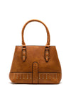 Zen Collection Studded Shopper Bag, Brown