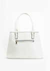 Zen Collection Studded Shopper Bag, White