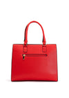 Zen Collection Dual Zip Detail Shopper Bag, Red