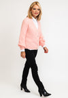 Leon Collection One Size Knit Cardigan Block Colour, Baby Pink
