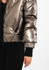 Seventy1 Metallic Puffer Jacket, Bronze