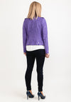 Seventy1 Faux Suede Biker Jacket, Purple