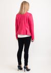 Seventy1 Faux Suede Biker Jacket, Fuchsia