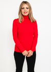 Seventy1 Fine Knit Roll Neck Sweater, Red