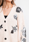 Seventy1 One Size Chunky Knit Sequin Cardigan, Cream