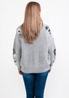 Seventy1 One Size Chunky Knit Sequin Cardigan, Grey
