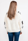 Seventy1 One Size Chunky Knit Sequin Cardigan, White