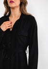 Seventy1 One Size Silk Blend Utility Jumpsuit, Black