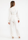 Seventy1 One Size Silk Blend Utility Jumpsuit, Cream