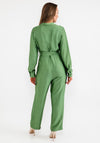 Seventy1 One Size Silk Blend Utility Jumpsuit, Green