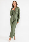 Seventy1 One Size Silk Blend Utility Jumpsuit, Khaki