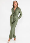 Seventy1 One Size Silk Blend Utility Jumpsuit, Khaki