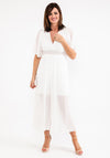 Seventy1 One Size Pleated Chiffon Jumpsuit, White
