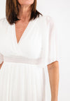 Seventy1 One Size Pleated Chiffon Jumpsuit, White