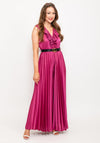 Seventy1 One Size Satin Pleated Jumpsuit, Rose